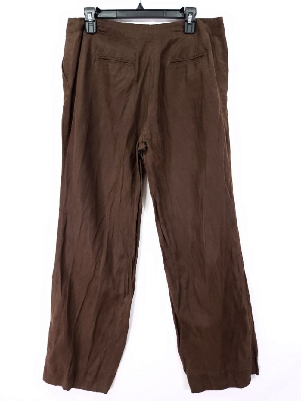 J. Jill Wide Leg Women's Size 12 34x32 Silk/Linen Pants Pockets Neutral - Picture 3 of 15